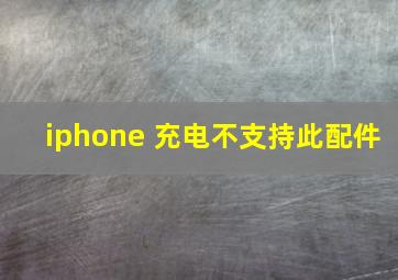 iphone 充电不支持此配件